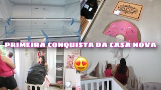 COMPRAMOS NOSSA GELADEIRA DE 3 PORTAS DOS SONHOS 😭❤️ELA VEIO ME AJUDAR TIREI TODO O PAPEL DE PAREDE [upl. by Wallace443]