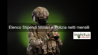 Elenco Completo Stipendi Militari e Polizia netti mensili [upl. by Airdnahc846]