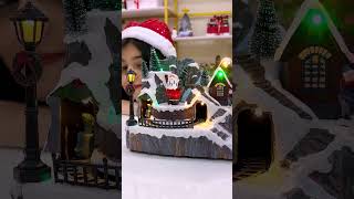 Magical Christmas Snow Village with Train Set  Angroos Christmas Decor 🎅🚂✨ [upl. by Nortal]