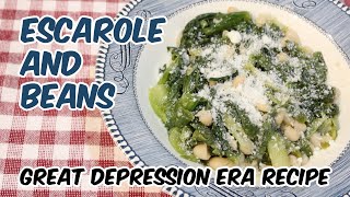 Escarole And Beans  Great Depression Cooking  Italian American Recipe [upl. by Tenn]