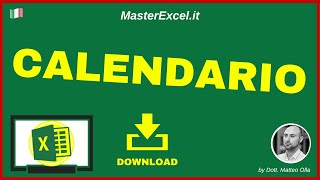 MasterExcelit  Calendario Excel Modelli Perpetui e Modificabili in Excel Scarica GRATIS [upl. by Trevah]