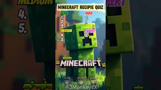 Minecraft Recipe Quiz 😋✨️😎 minecraft recipes quiz fun time quizetime [upl. by Pride]