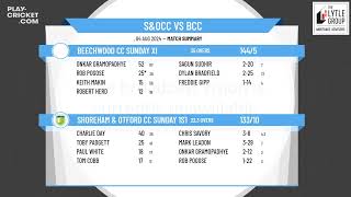 Shoreham amp Otford CC Sunday 1st XI v Beechwood CC Sunday XI [upl. by Leachim]