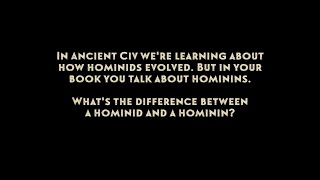 Author Pamela S Turner explains the difference between a quothominidquot and a quothomininquot [upl. by Lorola]