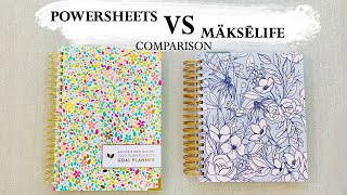 POWERSHEETS vs MäksēLife Goal Planner COMPARISON [upl. by Ocsirf]