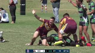 Hibiscus Coast v East Coast Bays  2018 Sportsafe ARL Nines pool play [upl. by Ahnavas]