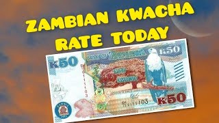 Zambian Kwacha ZMW Exchange Rate Today  231124 [upl. by Sitrik]