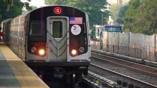 Coney Island Bound R160B Siemens Q Train  Neck Road [upl. by Kerad]