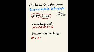 Binomialverteilung Erwartungswert amp Standardabweichung [upl. by Aelc927]