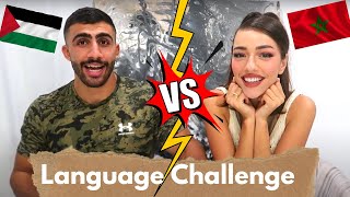 Language Challenge  Darija Vs Palestinians  Nora amp Khalid [upl. by Gnov]