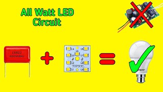 How to make LED bulb drive circuit banaye mb10f bridge rectifier se 3W 6W 9W 12W [upl. by Silrak887]