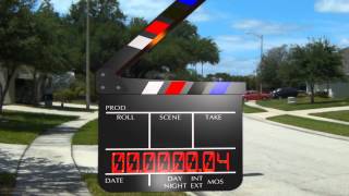 clapperboard 3D ANIMATION 1080p s01r01 green screen comp [upl. by Synn818]