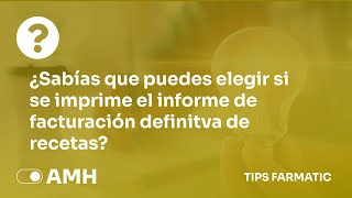 💡 Sabías Que Farmatic  Impresión del Documento Definitiva de Recetas [upl. by Theone]