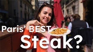 Speak French and Taste Paris’ Best Steak Restaurant for 26€ [upl. by Ihsakat]