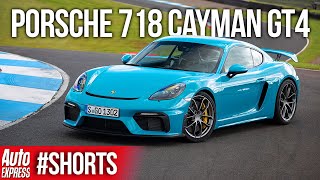 Why the Porsche 718 Cayman GT4 is one of the worlds best drivers cars  Auto Express Shorts [upl. by Airdnaz792]