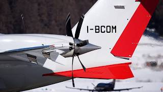 StMoritz Samedan Engadin Airport  CloseUp Planespotting [upl. by Sethi]