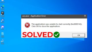 FIXED Error Code  0xc0000142  Application was unable to start correctly  easy fix  2023 [upl. by Attener]