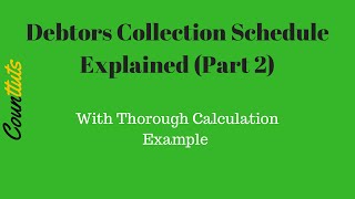 Debtors Collection ScheduleCredit Collections Example  Part 2 [upl. by Pellikka632]