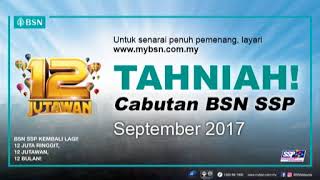 Keputusan cabutan BSN SSP September 2017 [upl. by Enylrac205]