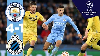 MAHREZ STERLING amp JESUS  Man City Highlights  City 41 Club Brugge  Champions League [upl. by Hedges]