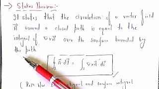 Stokes Theorem with Example [upl. by Noyr295]