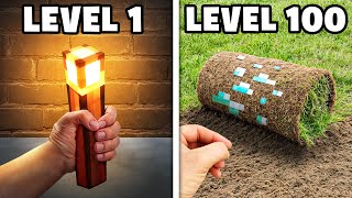 Level 1 to 100 DIY Minecraft Inventions [upl. by Wachter]