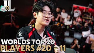 Worlds2024 Top 20 Player Rankings Part One 20  11 [upl. by Patton]