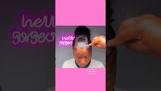 Sleek edges 4c natural hairstyle 🥰🩷🌸 [upl. by Naples]