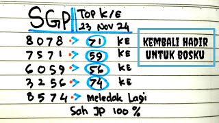 PREDIKSI SGP 22 NOVEMBER 2024  RUMUS EKOR SGP  BOCORAN SGP HARI INI SGPJITU prediksisemuaorang [upl. by Kathi635]