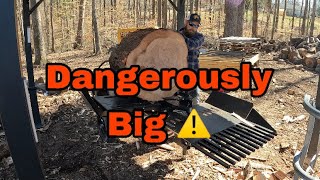 Big Firewood Rounds Go On The Log Splitters Vertical Vs Horizontal [upl. by Hseham]