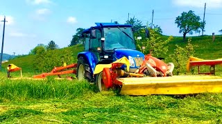 Mähen mit New Holland Pöttinger Mähkombination [upl. by Aluin]