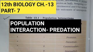 Class 12 biology chapter 13part 7Population interactionspredationStudy with Farru [upl. by Kcirdahs]