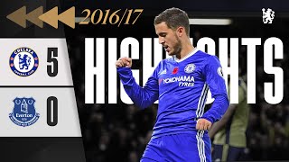 ⏪️ Chelsea 50 Everton  HAZARD BRACE helps thrash Toffees  HIGHLIGHTS REWIND  PL 201617 [upl. by Refinnaej]