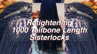 Speed Retightening 1000 Sisterlocks  how long it takes tips for faster retightening etc [upl. by Ennael]