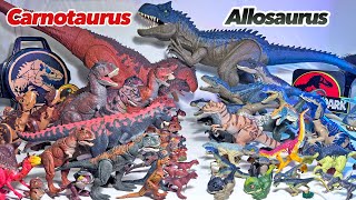 CARNOTAURUS VS ALLOSAURUS COLLECTION BATTLE Jurassic World Dinosaurs Toys [upl. by Koetke]