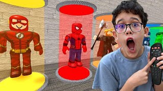 Roblox FÁBRICA DE HEROIS MARVEL  Super Hero Tycoon [upl. by Atsillac]