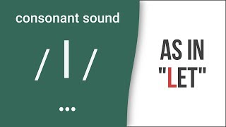 Consonant Sound  l  as in quotletquot American English Pronunciation [upl. by Rika]