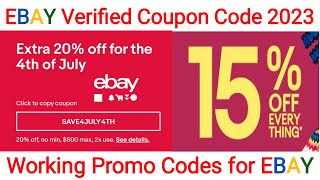 Ebay Coupon Codes 2023  Get 30 Discount on Ebay  Verified Ebay Promo Code  Ebay Codes [upl. by Enomor987]