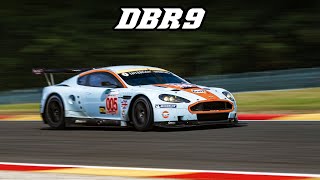 Aston Martin DBR9  V12 flybys amp downshifts  Racing at Le Mans amp Spa 2022 [upl. by Killen]