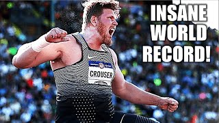 Ryan Crouser Breaks Historic World Record In The Shot Put [upl. by Yntruoc]