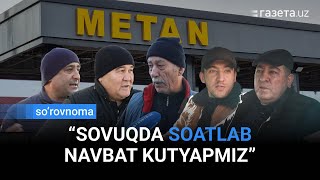 Toshkentdagi zapravkalarda turnaqator navbatlar — reportaj [upl. by Ifill]