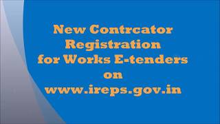 New Contractor Registration on IREPS for Works eTenders Latest Video [upl. by Gorrono]