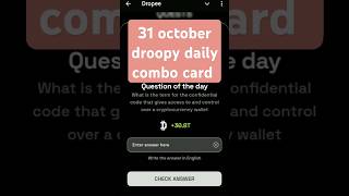 Droopy question of the day today 31 October droopy daily question quiztime4343 [upl. by Lramaj]