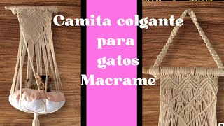 Cama colgante para gatitos macramé Tutorial [upl. by Lehcir]