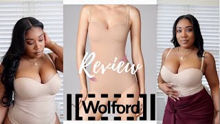 Wolford Bodysuit Review MAT DE LUXE FORMING THONG BODY  Tryon Size MD [upl. by Acinomal]