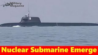 China’s newest Type 093B nuclear powered attack submarine spotted in sea trials [upl. by Hemingway]