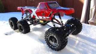 RC ADVENTURES  SLUSHY Winter Play Day  Black Widow 4x4 amp Exceed RC 6x6 [upl. by Llerat]