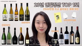 와인리뷰 2023 연말정산  TOP5 샴페인 화이트 레드 와인  2500만원치 리뷰 [upl. by Redep]