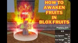 How to AWAKEN FRUITS in Blox Fruits  Full Raid Guide [upl. by Gingras]