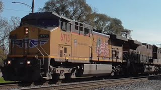 UP 6773 Leads 34J through Calumet IN [upl. by Nymzaj]